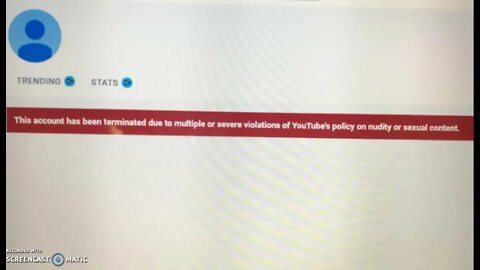 The Main Channel Was Terminated Over Nudity And Sexual Content????? What?