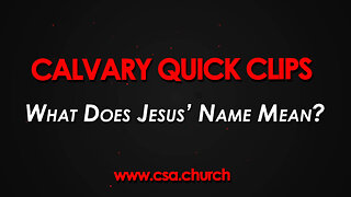 What Does Jesus’ Name Mean?