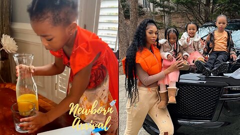 Scrappy & Bambi's Daughter Xylo Tries To Pour Her Own Orange Juice! 🍊