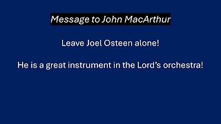 Leave Joel Osteen alone!