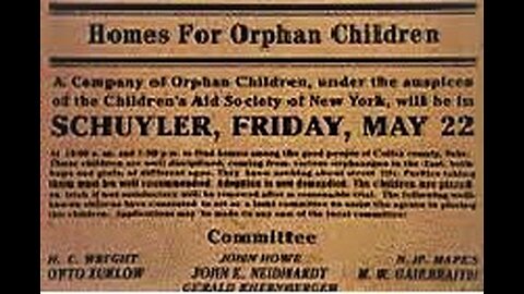 Satanic, Incubated Orphan Slave Trains Welfare Program