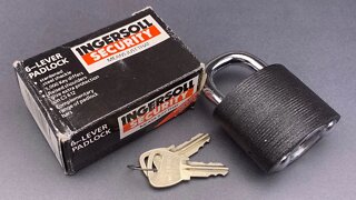 [1101] Ingersoll’s Clever 6 Lever Padlock Picked and Disassembled