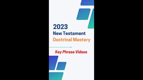 2023 Seminary New Testament Key Phrases