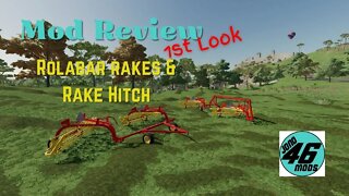 Rolabar Rake / Mod Review / 1st Look / 46Mods / LockNutz / FS22 / PC