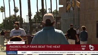 Padres help fans beat the heat