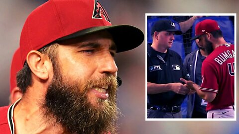 Madison Bumgarner Ejected By GARBAGE Umpire During Creepy Hand Check | MLB Needs To Fix This