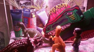 Dilophosaurus mask interaction stop motion