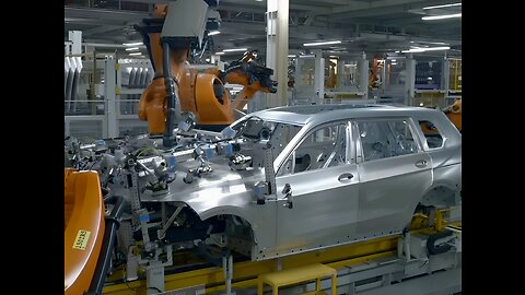 production process models part. car making video. car making noise when accelerating.