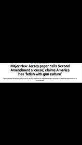 New Jersey Star Ledger calls Second Amendment a Curse & America has Gun Culture Fetish!