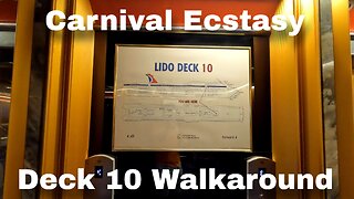 Carnival Ecstasy Desk 10 Walkaround