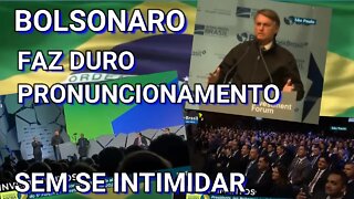 BOLSONARO NÃO SE INTIMIDA E FAZ DURO PRONUNCIAMENTO EM EVENTO HOJE DIANTE EMBAIXADORES