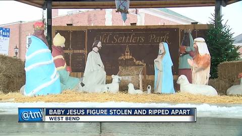 'Now way to replace a head like that': Residents upset after Baby Jesus defaced