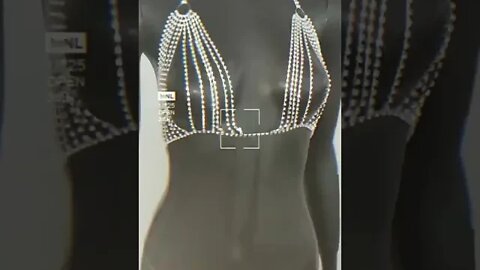 Fashion Tennis Bra Chain Harness Top Lingerie Bohemian Charming Rhinestone Body Jewelry Chest Chain