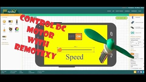 RemoteXy Application - Control DC Motor From Smartphone Using Arduino, Bluetooth and RemoteXY App