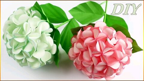 NEW!🔥3D Paper Flowers🌸Paper Hydrangea DIY/3D origami