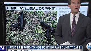 Police respond to kids pointing fake guns at cars