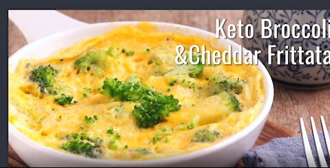 Lose Weight By Eathing Keto Broccoli And Cheddar Frittata!! (KETO DIET)