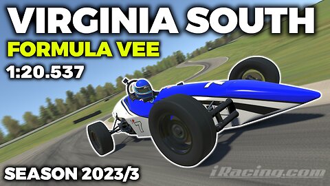 iRacing Virginia South Formula Vee - Guide Lap + Hot Lap + Setup + blap file - 1:20,537