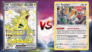 Pokemon TCG Live Tyranitar EX Slowbro VS Regigigas!!