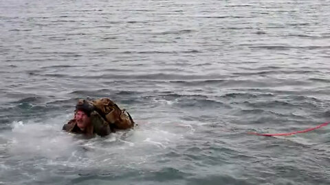 Marines with II Marine Expeditionary Force Conduct Cold Water Immersion Training