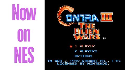 Contra III Ported to the Nintendo Entertainment System Gets Patch Fixing Problems