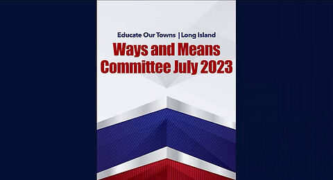 Suffolk County Legislature Ways and Means Committee 3rd Round Presentation July 2023