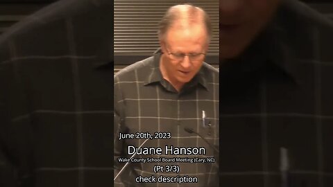 (3/3) Duane Hanson Public Comment (06-20-2023) #shorts #shortsfeed #news #politics #school