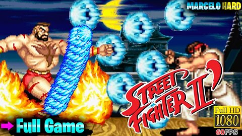 Street Fighter II': Champion Edition (Alpha Magic-F): Blue Ryu - Arcade (Full Game Walkthrough)