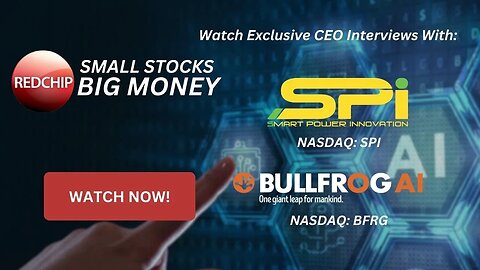 RedChip TV Highlights SPI Energy (NASDAQ: SPI) and Bullfrog AI (NASDAQ: BFRG) This Week