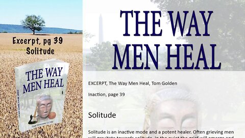 Excerpt The Way Men Heal -- Solitude