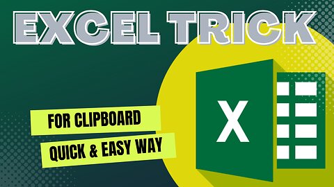 Working On Excel? An Amazing/ Crazy Excel Trick For Clipboard | Quick And Easy Way