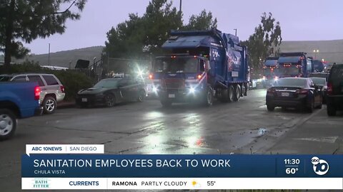 Sanitation employees get back to work after end of strike