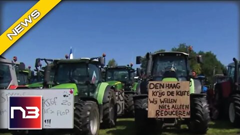 Farmers Seen STICKING The Middle Finger Up to Green Activists With Their Tractors