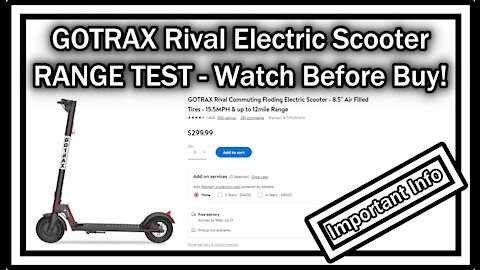 GOTRAX Rival Commuting Folding Electric Scooter RANGE TEST (Watch This BEFORE You Buy!)