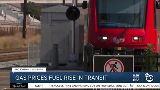 Gas prices fuel rise in transit in San Diego