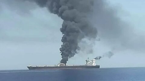 Iranian Tanker Set Ablaze Leaking Oil, Hit By Multiple Suspected Rocket Attacks