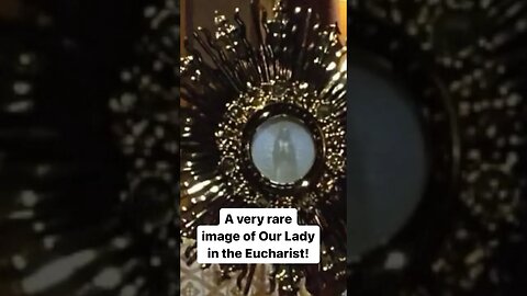 Very rare image of Our Lady in the Eucharist #Catholic #VirginMary #Eucharist #DivineMercy #Religion
