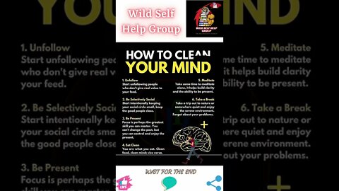 🔥How to clean your mind🔥#shorts🔥#wildselfhelpgroup🔥31 July 2022🔥