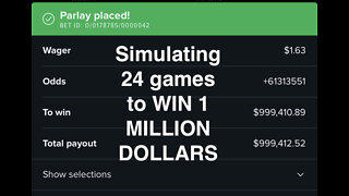 I Simulated 24 College football games then bet on them to try and win 1 MILLION DOLLARS!