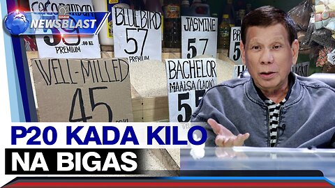 FPRRD, nagbigay ng reaksyon ukol sa P20 kada kilo na bigas