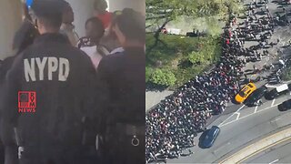 Hundreds Of Military Aged Illegal Alien Men Descend Onto NYC City Hall