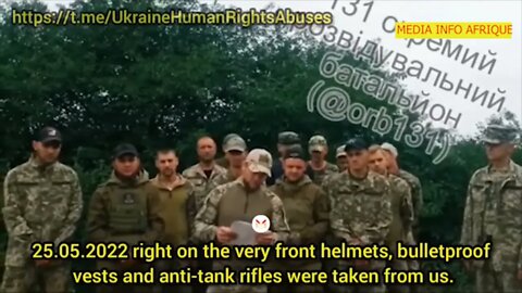 🔴le 131e bataillon des forces armées ukrainiennes annonce avoir perdu 70% de son effectif