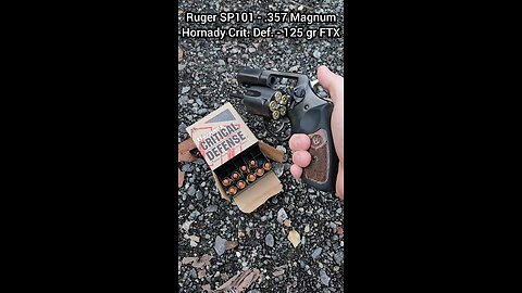 Ruger SP101 - .357 Magnum Chronograph (Hornady Critical Defense 124gr XTP JHP)