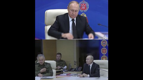 🇷🇺 Russian President Vladimir Putin working at the HQ of the Armed Forces