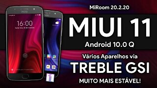 MIUI 11 COM ANDROID 10 Q PARA VÁRIOS SMARTPHONES VIA GSI | MiRoom 20.2.20 | REVIEW E INSTALAÇÃO!