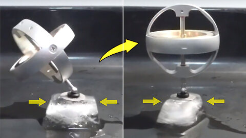 🔬#MESExperiments 5: Gyroscopes Precess Upwards on Ice with Zero Centripetal Force