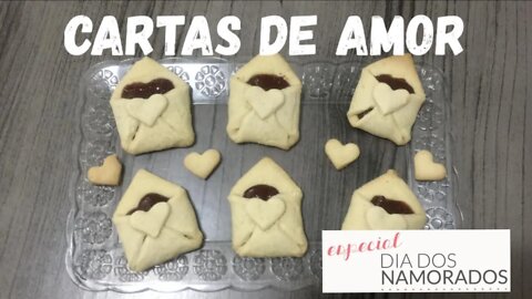 Biscoitos Cartas de Amor !! Deliciosamente encantadores esses Biscoitinhos para o Dia dos Namorados