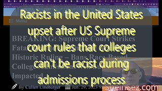 Racists upset after US Supreme court rules colleges can't be racist during admissions=SheinSez 215
