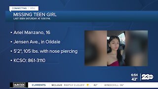 Kern County Sheriff's Office seeks help finding missing 16-year-old girl