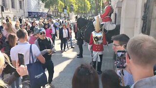 kings guards shouts Make way police clear the way #horseguardsparade